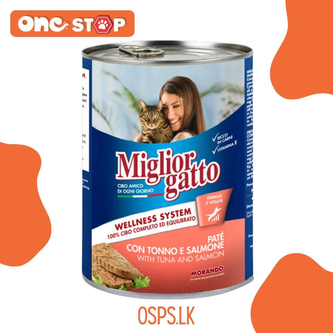 Miglior gatto Chunks With Tuna & Salmon 405g petbay.lk