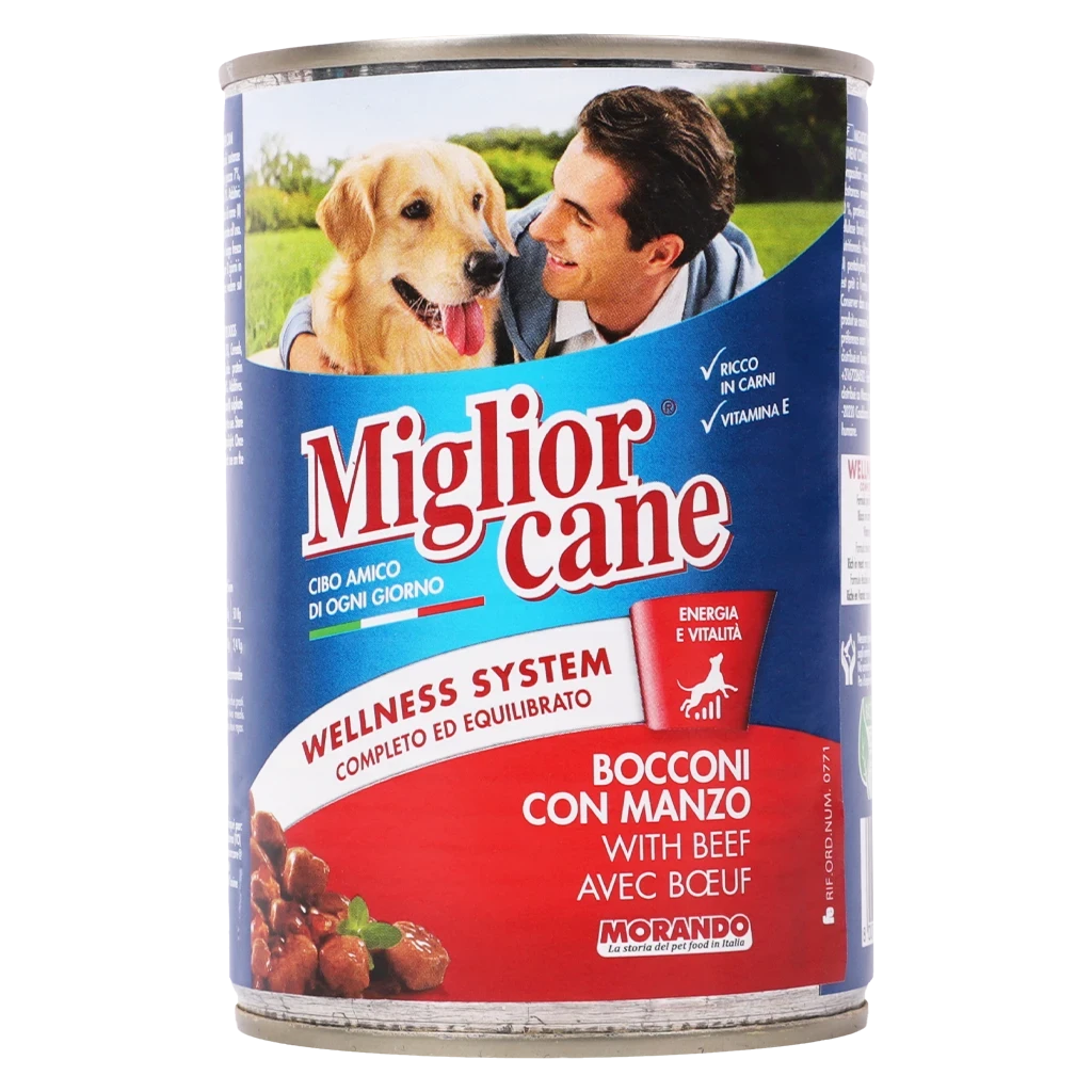 Miglior Cane Dog  Chunks With Beef 405g petbay.lk