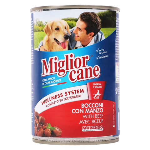 Miglior Cane Dog  Chunks With Beef 405g petbay.lk