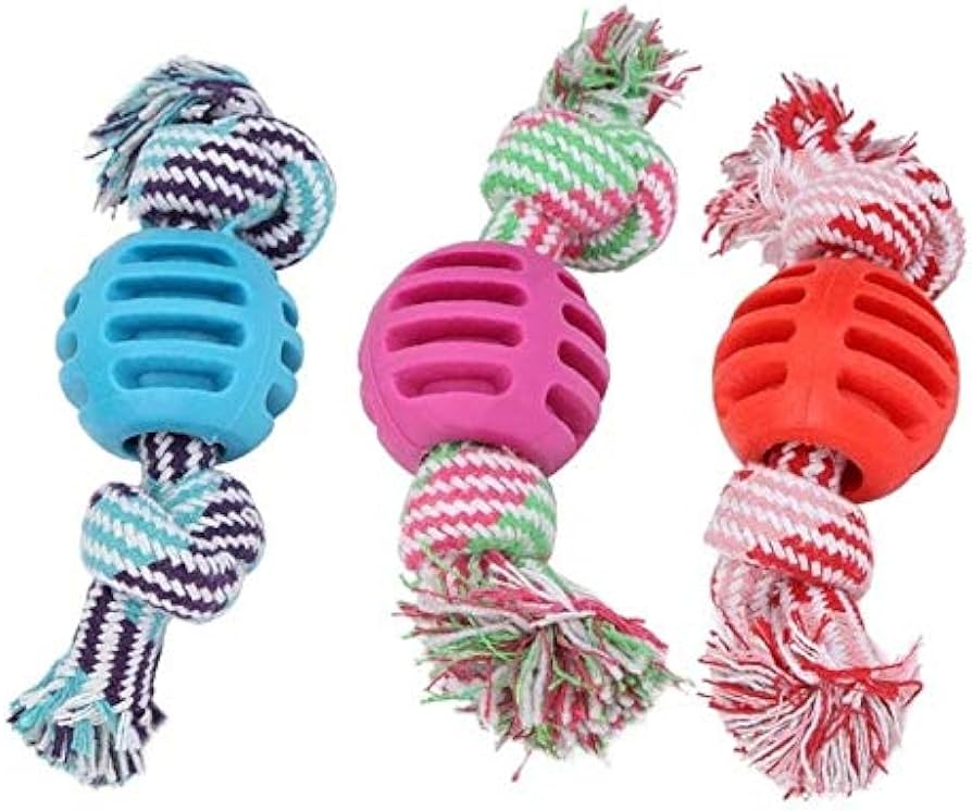 Rope Toy with Rubber Toy petbay.lk