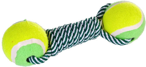 Double Tennis Rope toy - DH petbay.lk