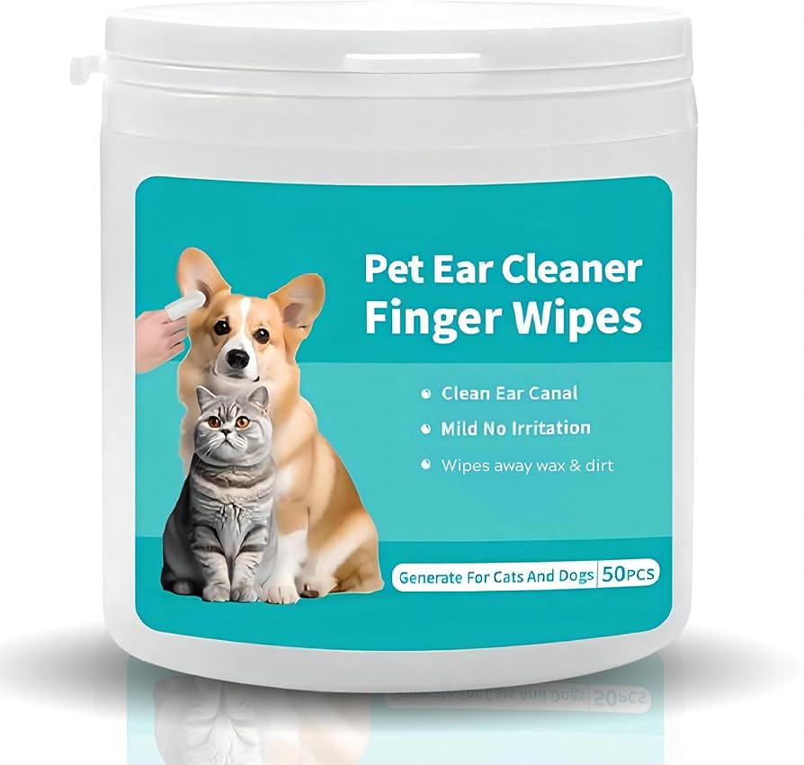 Pet Ear Cleaner Finger Wipes - 50 pieces petbay.lk