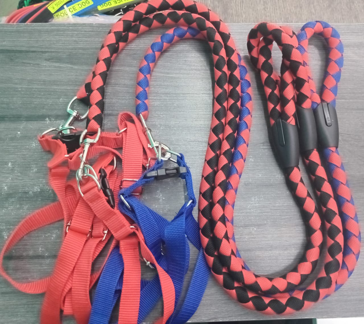 Round leash + Harnes 1.8*2.5cm petbay.lk