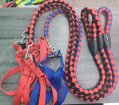 Round leash + Harnes 1.8*2.5cm petbay.lk