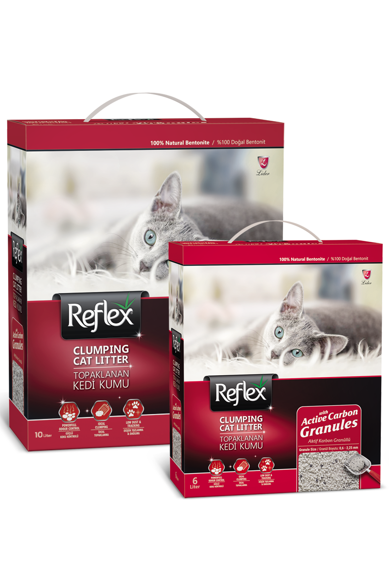 Reflex Cat Litter Active Carbon Granules 10L petbay.lk