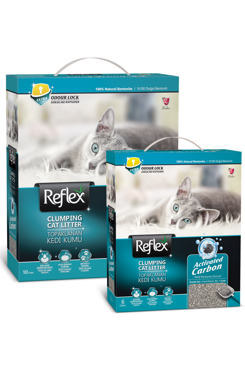 Reflex Cat Litter Active Carbon  Grey 10L petbay.lk