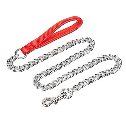 Steel Chain Lead with Nylon Handle petbay.lk