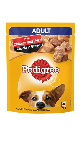 Pedigree Gravy Adult Chicken and Liver Chunks Flavor petbay.lk