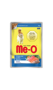 Me-O Adult Cat Ocean Fish Wet Food Pouch 80g petbay.lk