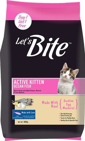 Let's Bite Active Kitten Ocean Fish 400g petbay.lk