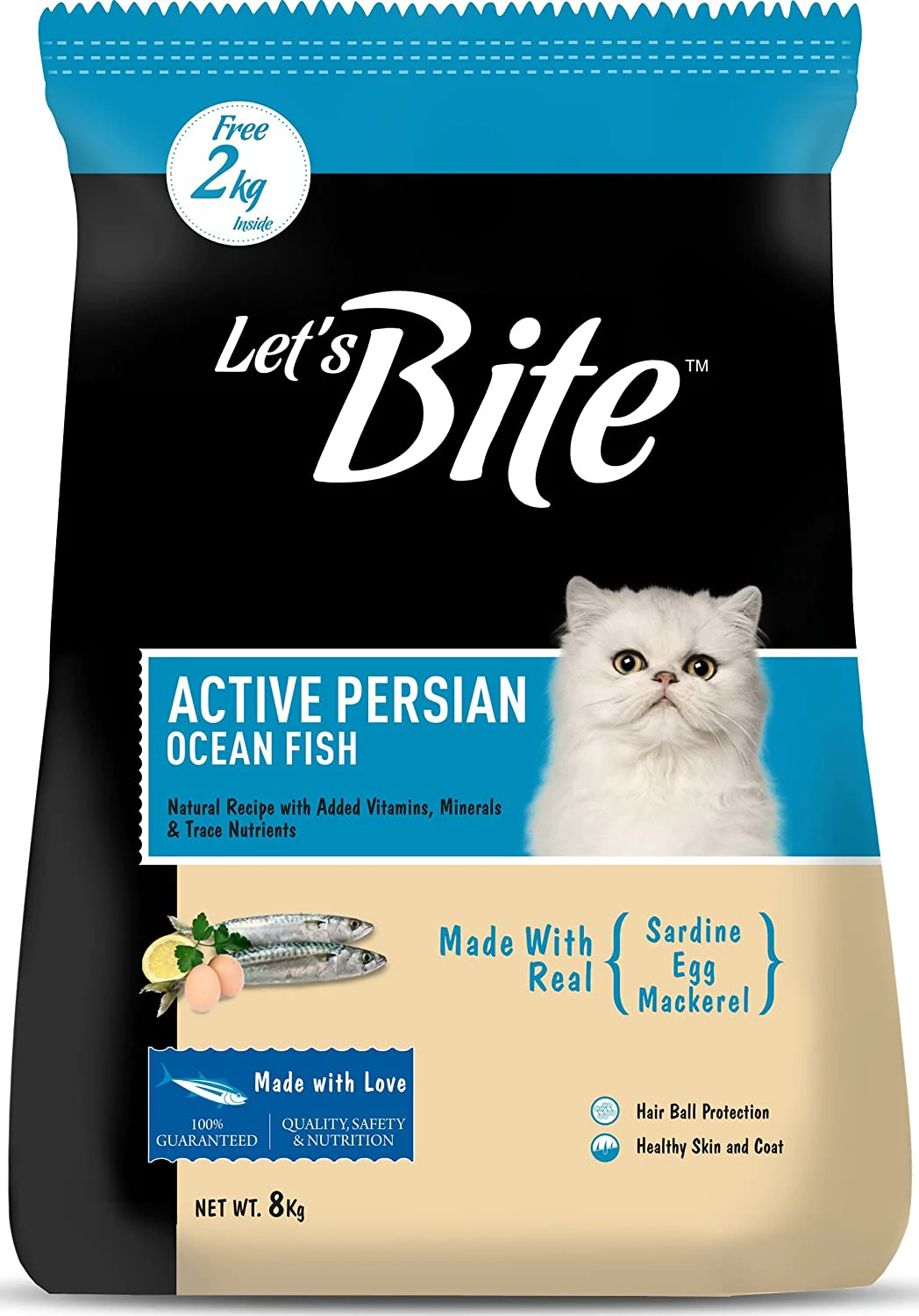 Let's Bite Active Persian Cat Ocean Fish 500g petbay.lk